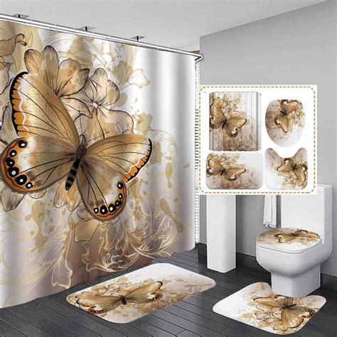 butterfly shower curtain sets